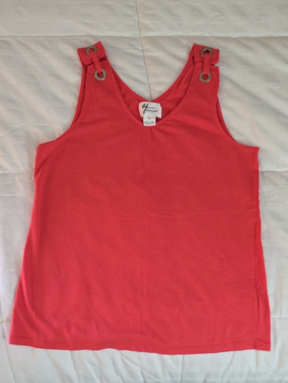 Jones New York Coral Eyelet Strap Tank